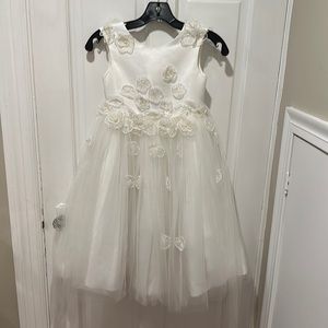 Princess Daliana Emmie Floral Applique Tulle Flower Girl Dress
